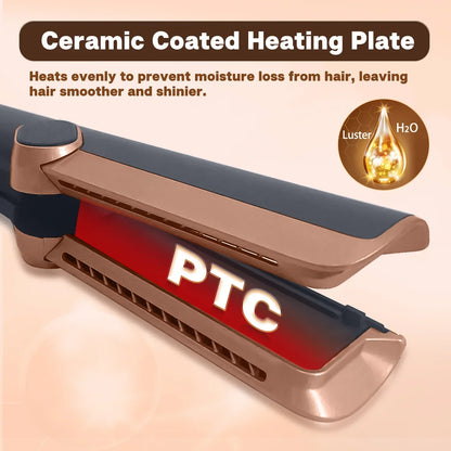 2 in 1 Hair Straightener Hair Dryer Dry Air Negative Ion Wet & Dry Straightener Air Wrapped Negative Ion Portable straightener