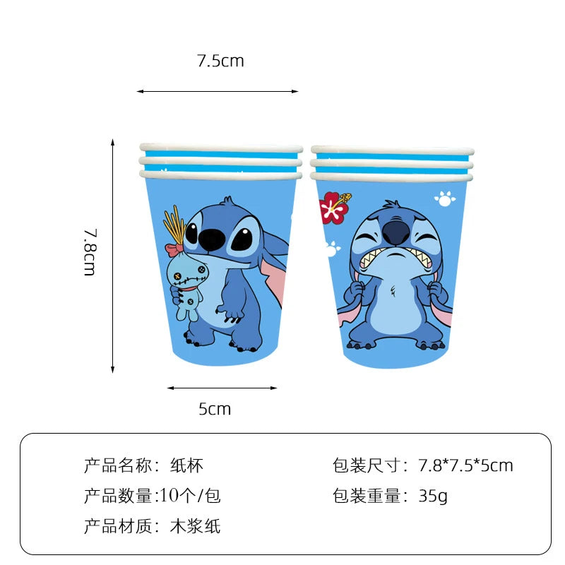 Disney Lilo und Stitch Geburtstag Party Dekoration Geschirr Tasse Teller Tischdecke Luftballons Thema Party liefert Banner Hintergrund