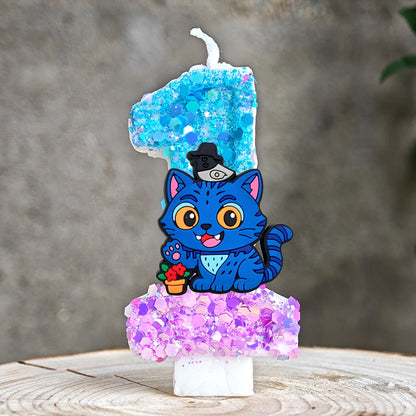 Anime Kpop Dämon Jäger Thema Kerze 3D Nummer 0-9 Kinder Geburtstag Kuchen Dekoration Baby Shower Party Zubehör geschenke