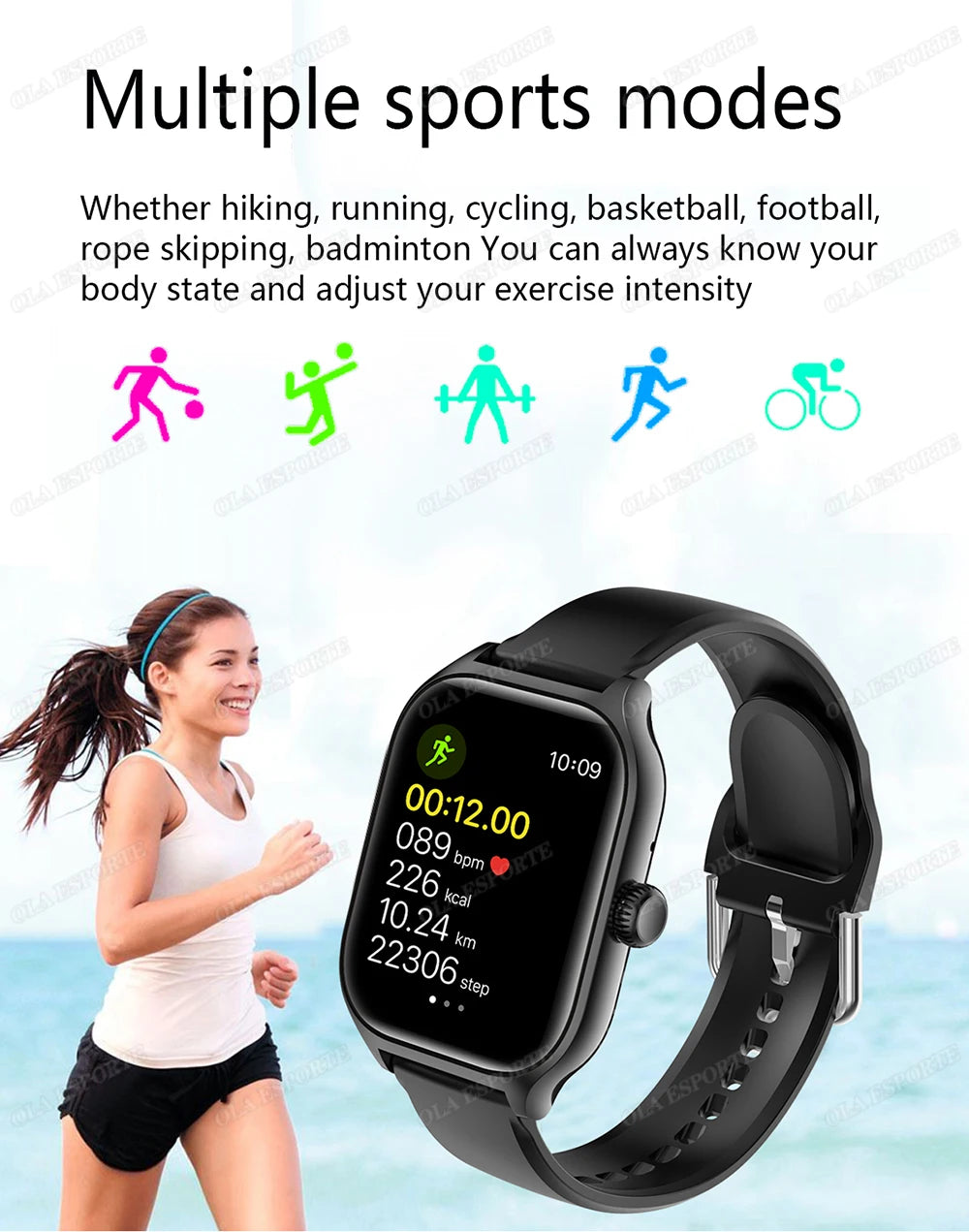 Smart Watch For Android IOS Watches 1.83inch HD Display Bluetooth Call Message Alert Music Sports Mode Smartwatch Men Women Gift.