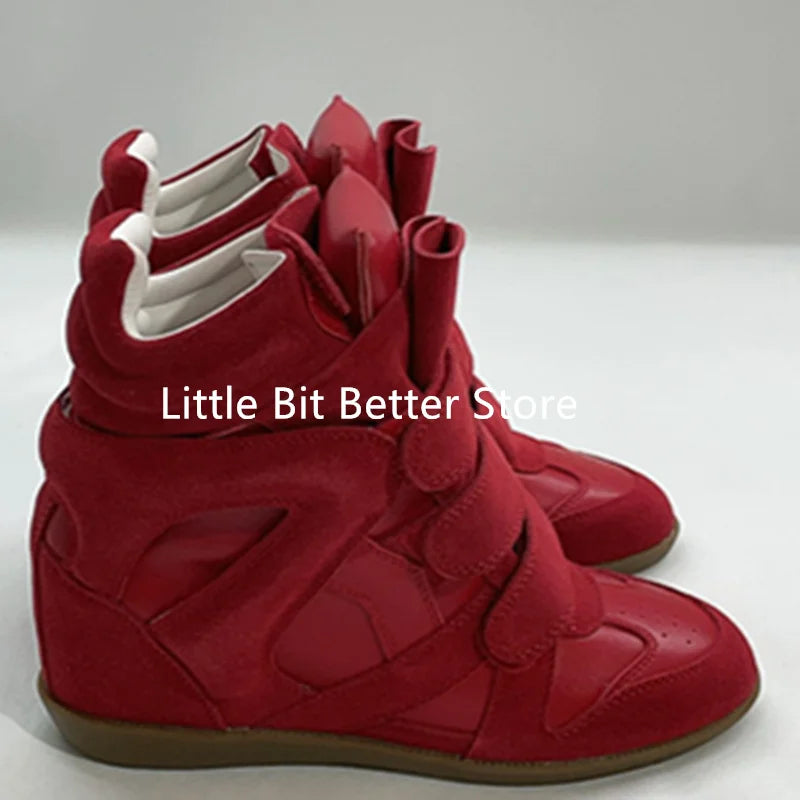 Autumn Winter Luxury Brand Design Women Ankle Boots Fashion Height Increasing Casual Shoes Leather Women Motorcycle Boots 2026.