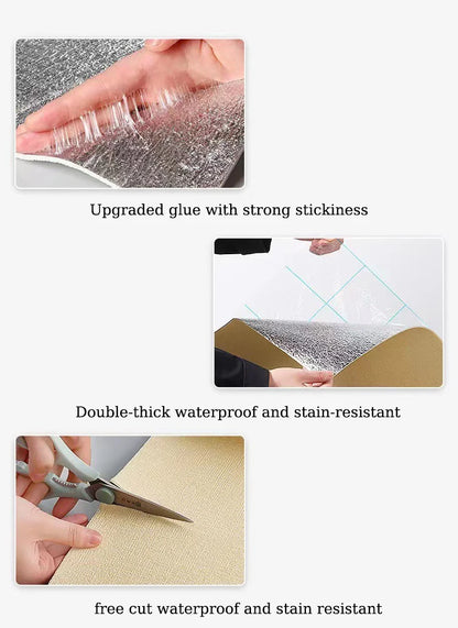 DIY Leinen 3d Schaum selbst klebende PVC einfarbig verdickt wasserdicht Hintergrund Wand Renovierung Tapete Wanda uf kleber