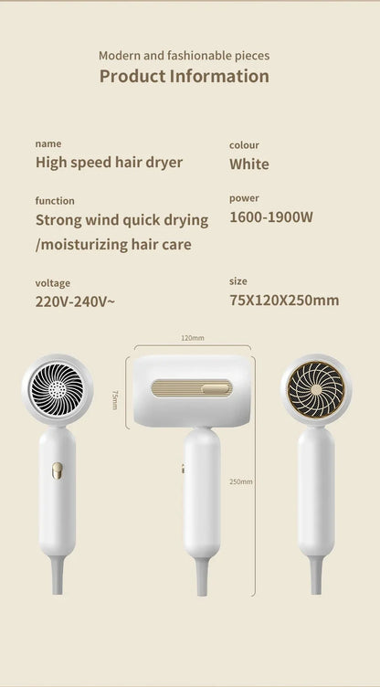 F41 Hair Dryer High-Speed Electric Turbine Airflow Low Noise Constant Temperature And Quick Drying Suitable For Home Salons
