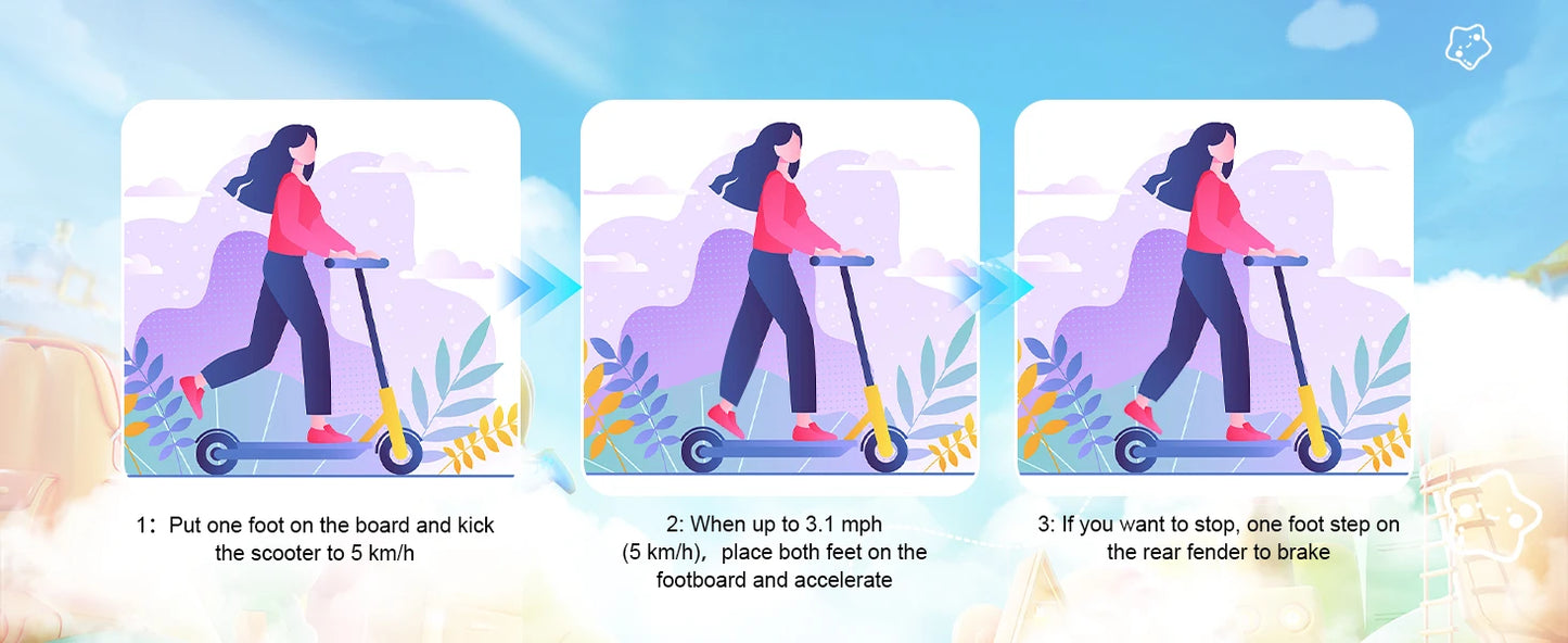 RCB Electric Scooter for Kids Ages 6-8-12, R15 Kids Electric Scooter, 20 KM/H Top Speed, 16KM Range, 3 Heights Adjustable, Gifts.