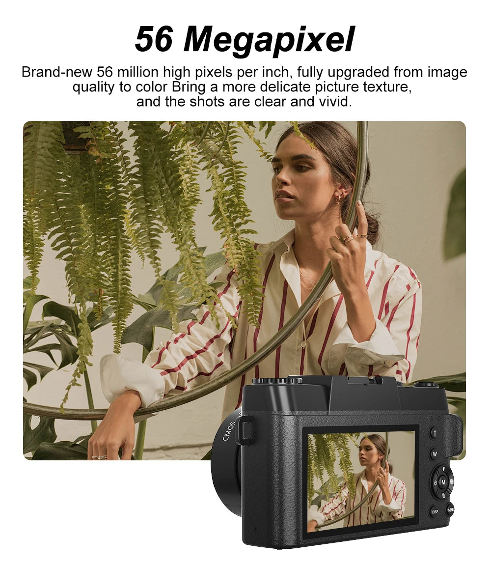 Ourlife AC800 Compact Digital Photography Camera 4K WiFi Webcam Retro Vlog Recorder YouTube 3" Screen 16x Digital Zoom Camera.