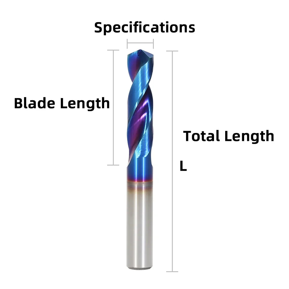 SIQICNC HRC65 °   Wolframkarbid-Bohrer, Metallbohrer für Hartmetallbearbeitung, CNC-Drehmaschine, Stahlbohrwerkzeug, 0,5–20,0 mm
