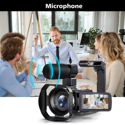 8K HD Video Camera 3 Inch LCD Touch Screen 18x Digital Zoom Camera Recorder Ultra HD WIFI Portable Recording Camcorder.