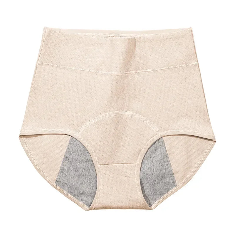 Women's Menstrual Panties Physiological Pants Period Anti-side Leakage Cotton Crotch Breathable High-waisted Belly Underwear.