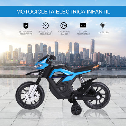 HOMCOM 6V battery children electric motorcycle children + 3 years old with lights music 30 kg.