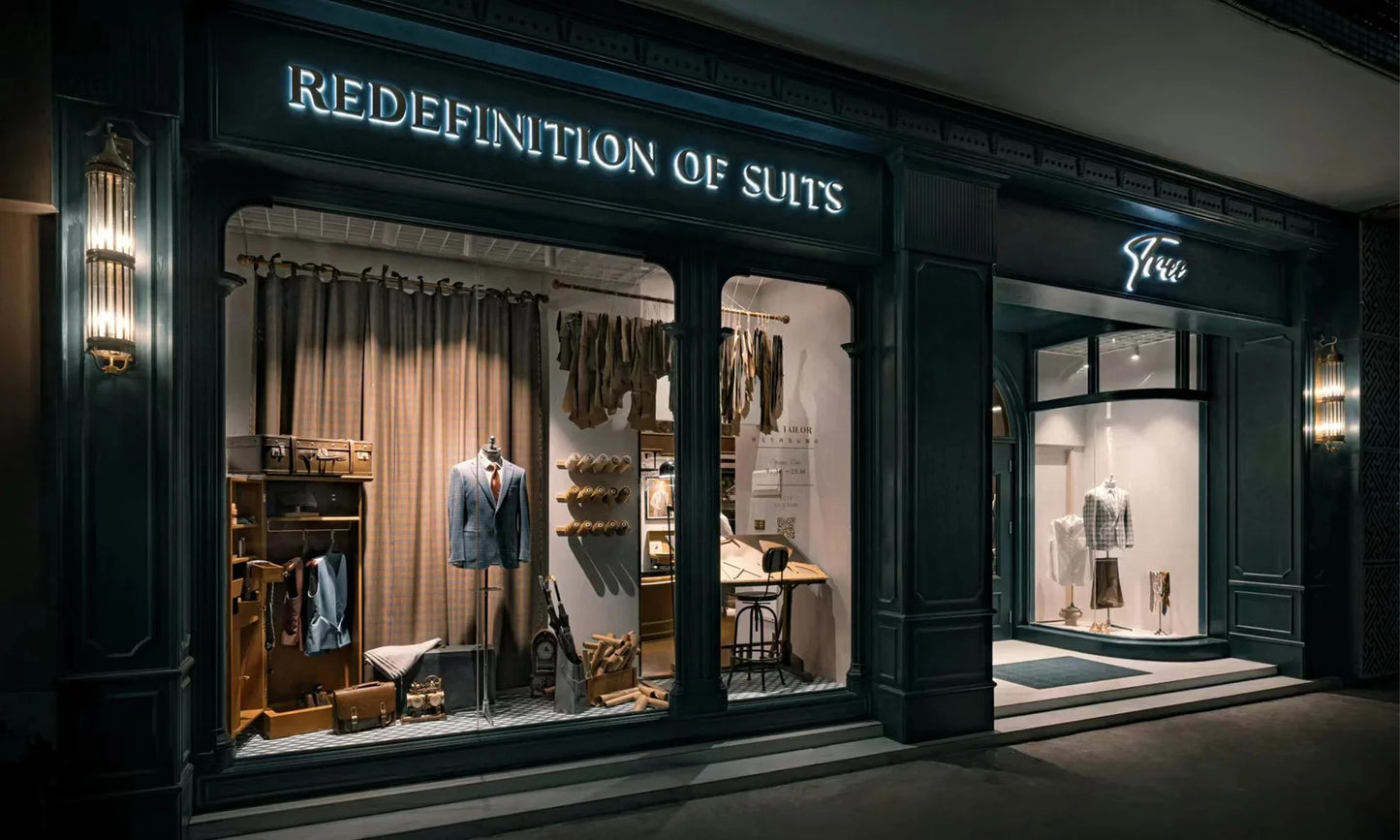 British-style men's suit jacket Houndstooth tweed sports jacket Double-breasted formal jacket    British-Style Men's Suit Jacket.