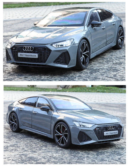 1:18 Key Remote Control Version AUDI RS7 Alloy Sports Car Model Diecast Metal Racing Vehicle Car Model Sound Light Kids Toy Gift