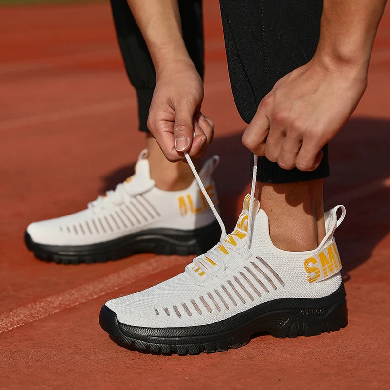 new Shoes for Man	Summer Walking Comfort Platform Sneakers Mesh Fashion Design Breathable Travel Training Jogging Shoes 36-46.