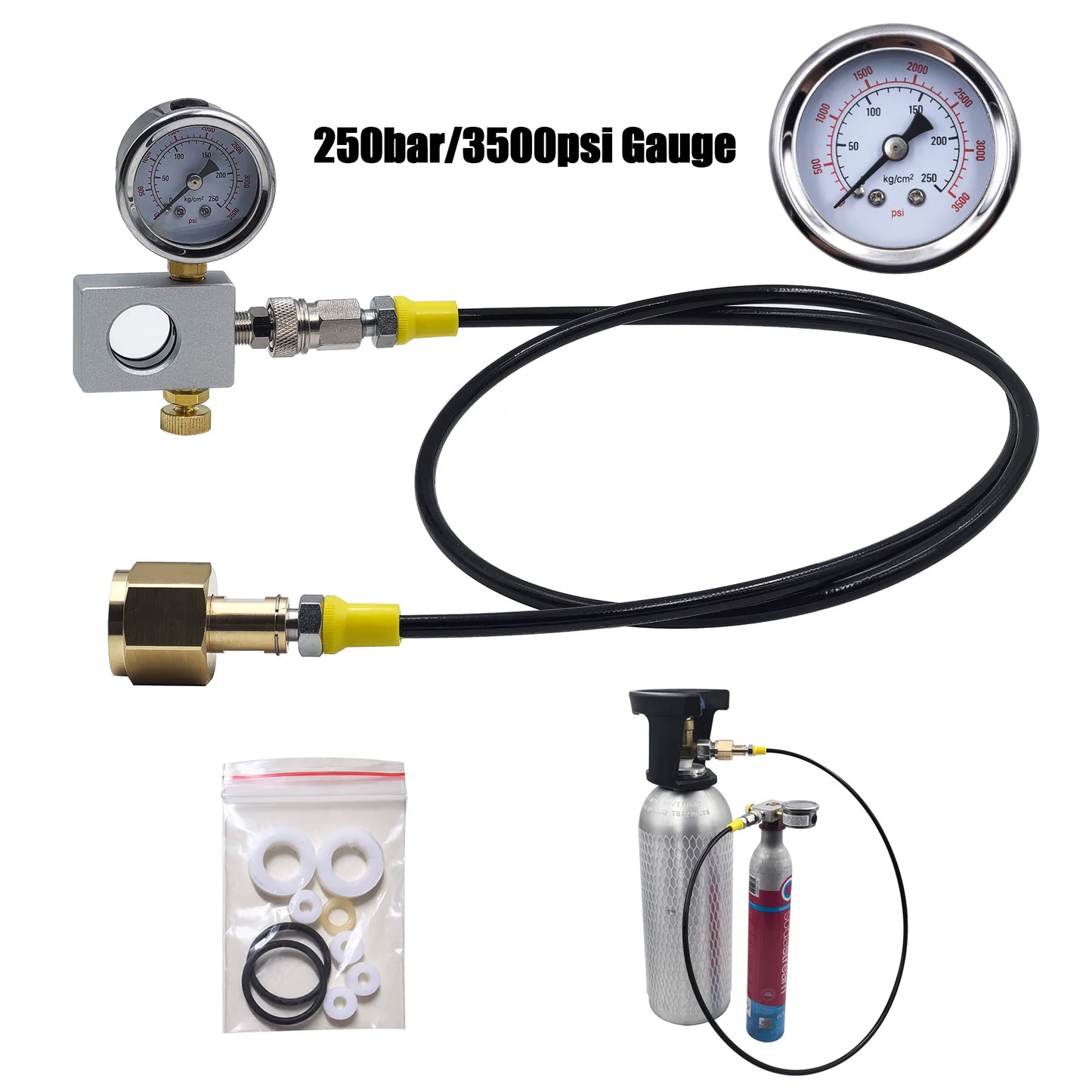 CO2 Cylinder Refill Fill Station Adapter Fit Soda Water Machine Terra, Gaia, DUO, ART Carbon Dioxide Pink Bottle Quick Connect.