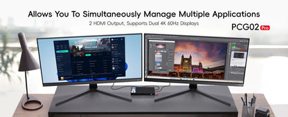 MeLE PCG02 Pro Fanless Mini PC Stick N5105 8GB/256GB, WiFi5 USB PD3.0, Micro Computer Desktop Dual HDMI, Gigabit Ethernet BT5.1.