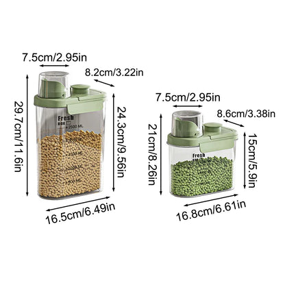 1600ml Rice Bucket Flour Container, Sealed Anti-Insect Storage Jar, Kitchen Grain Storage Box, Moisture-Proof Food Storage Bin.