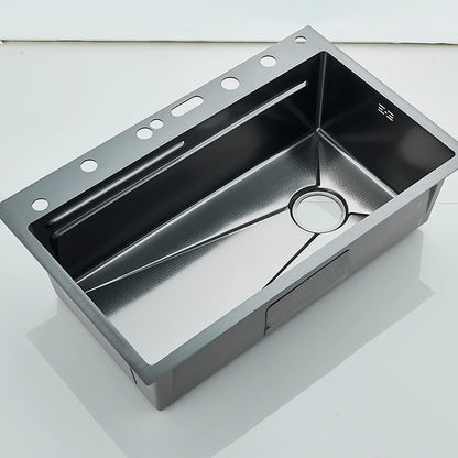 304 Stainless Steel  Multifunctional Kitchen Sink Faucet Set Rainfall Spout Pull Out Sprayer Pure Tap Cold Hot Water Mixer