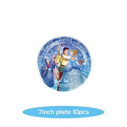 Disney Cinderella Geburtstag Dekoration Party Liefert Hintergrund Geschirr Set Luftballons Dekoration Party Gefälligkeiten Für Kinder Geburtstag