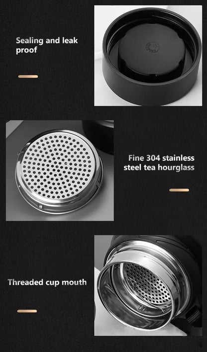 1L Stainless Steel In-vehicle Thermos Water Bottle Keep Cold and Hot Water Bottle Thermos for Water Tea Vacuum Flasks.