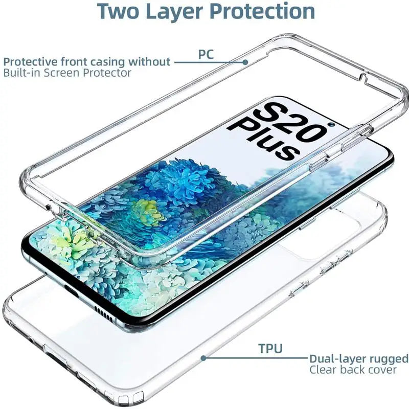 360 Full Body PC+TPU Protective Case Cover For Samsung Galaxy S22 S23 S21 S20 FE Ultra Plus S10 S9 S8 Plus Note 20 10 8 9.