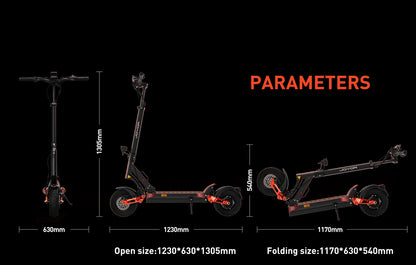 JOYOR T10 Adult Off-Road Electric Scooter 1000W*2 Motor 60V18AH Battery Escooter 10" Off-Road Tire Foldable E-Scooter