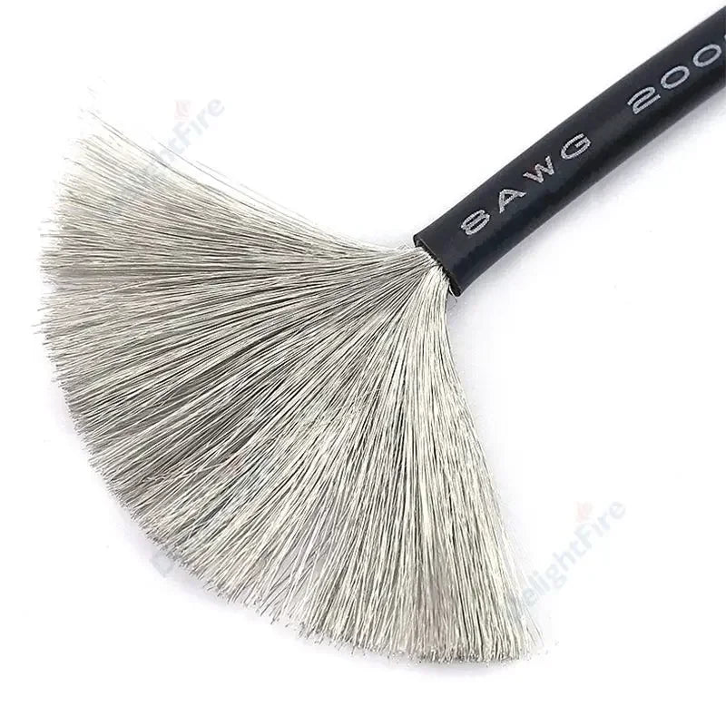 Heat Resistant Silicone Cable Solar Panel Electrical Wire Red Black 24 22 20 18 16 14 12 10 8 6 4 awg gauge for Car Auto Battery.