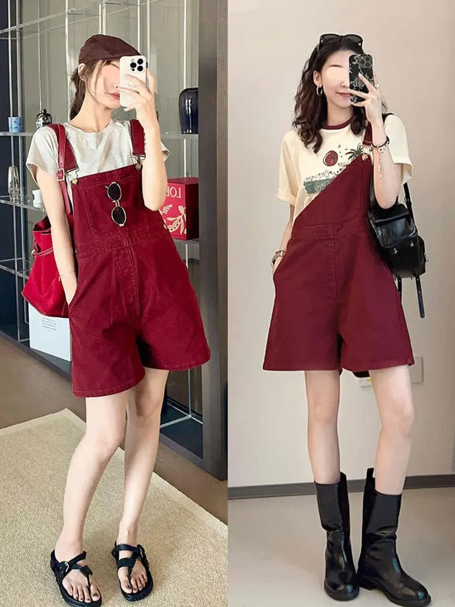 MeiYang Jamsuit Adjustable Shoulder Strap Jumpsuit Long/Short Pants Youthful Spunky One-Piece Overalls Chinese Brand Women's Clo.