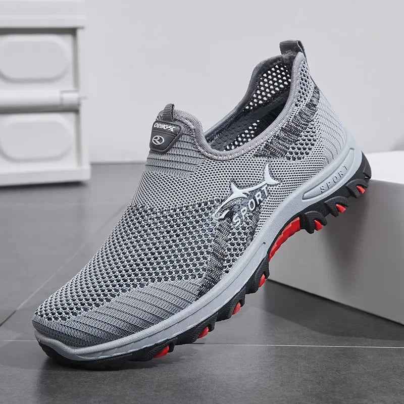 Summer Mesh Men Shoes Lightweight Sneakers Men Fashion Casual Walking 2024 Breathable Mens Hiking Shoes 2025 Fashion.