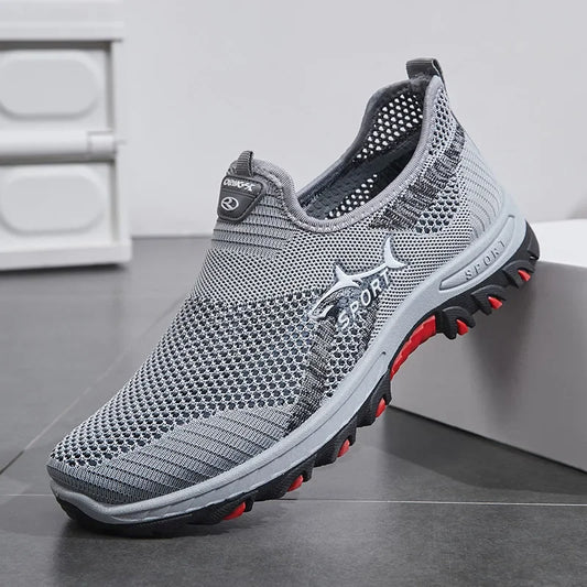 Summer Mesh Men Shoes Lightweight Sneakers Men Fashion Casual Walking 2024 Breathable Mens Hiking Shoes 2025 Fashion.