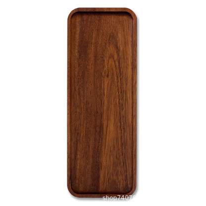 Solid Wooden Tray Rectangular Plate Fruit Snacks Food Storage Trays Hotel Home Oval Serving Tray Decorate Supplies.