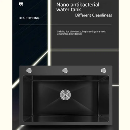 Stainless Steel Kitchen Sink Large Single Slot Undermount Basin Household Washbasin Multifunctional Sinks Apartment