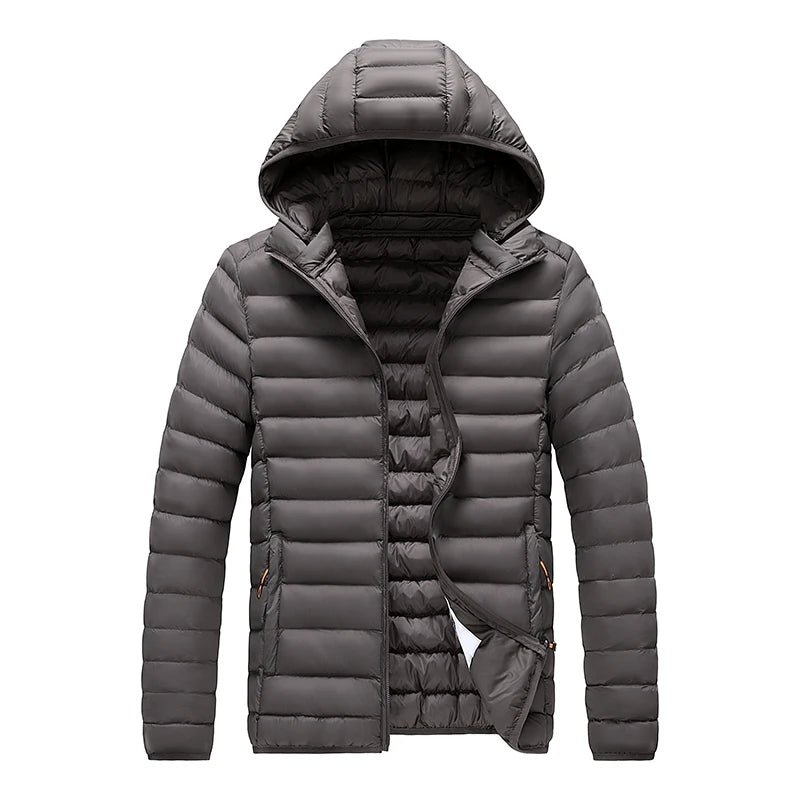 Men Parka Autumn Winter Warm Waterproof Jackets and Coats Mens Hooded Casual Outwear Detachable Hat Black Parkas Coat Male.