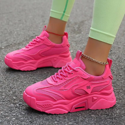 Women Sneakers New Fashion Mesh Breathable Tennis Girl Platform Shoes for Women Outdoor Comfortable Lightweight Sneakers Women.