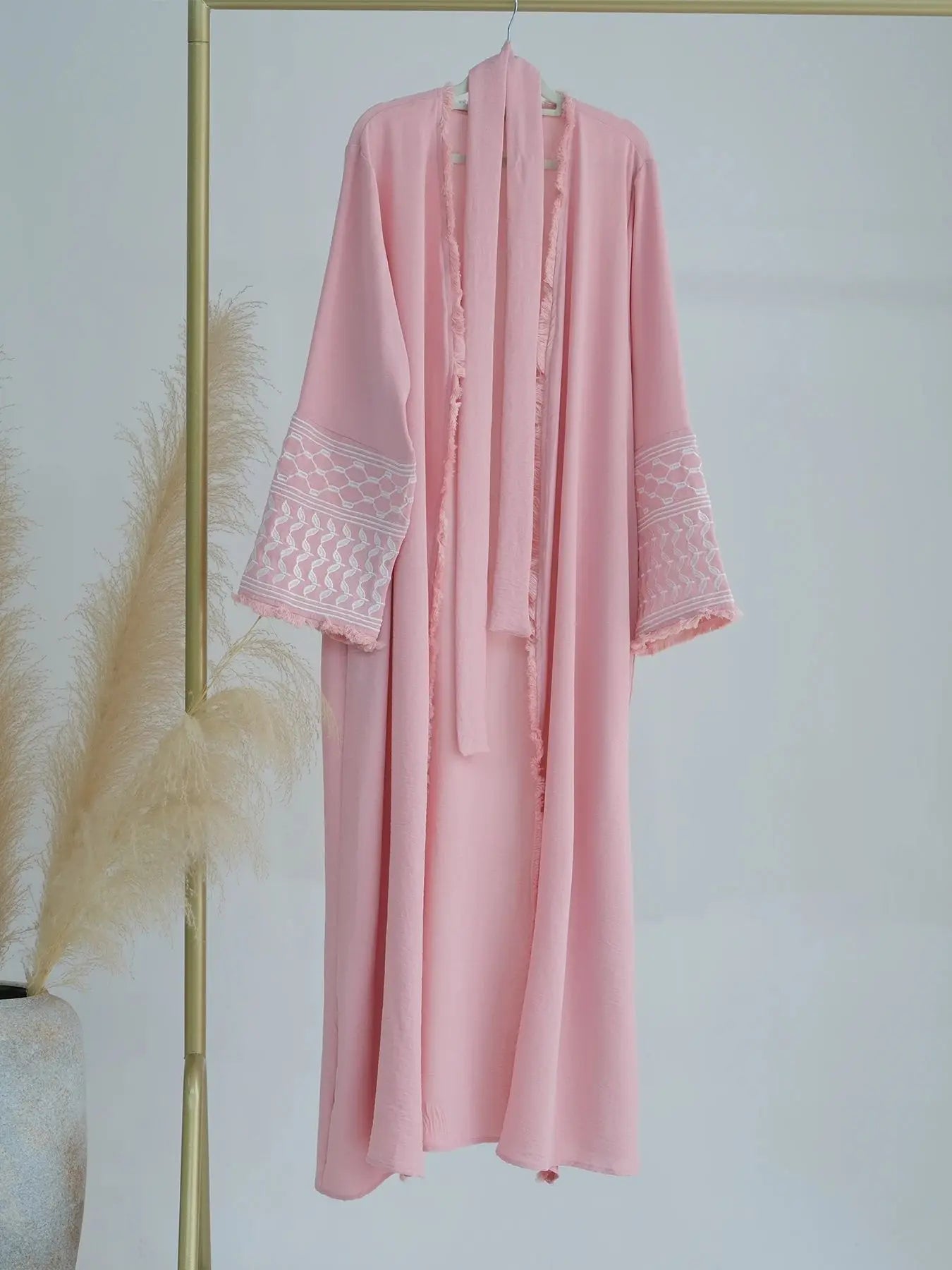 Ramadan Embroidery Muslim Modest Kimono Abaya Damen Dubai Luxury Islam Women Cardigan Dresses Kebaya Kaftan Robe Femme Musulman