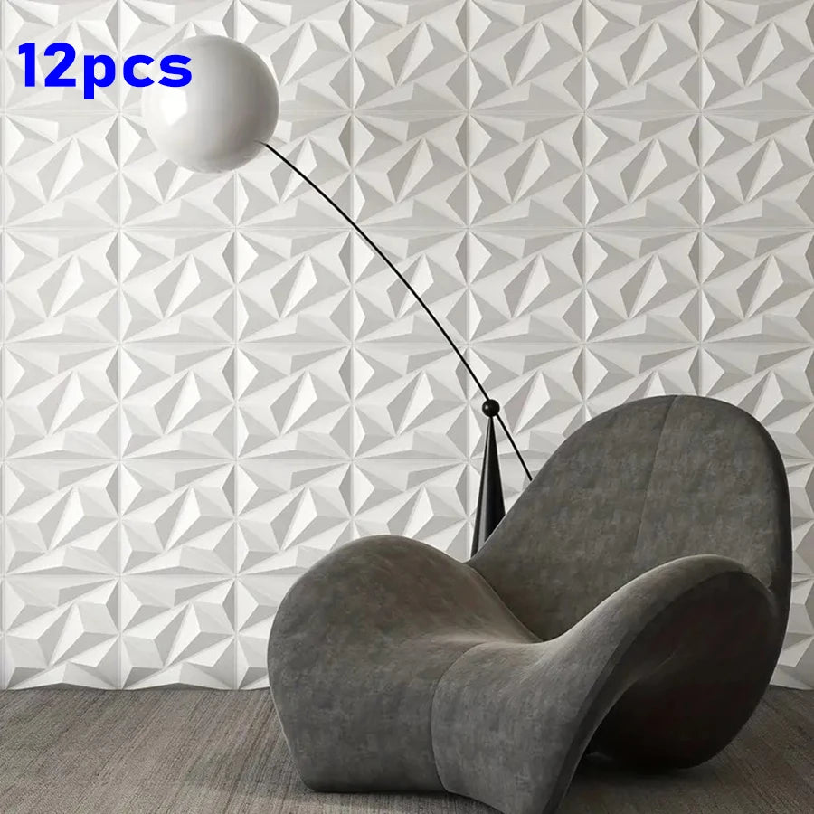 KUUJOJO 3D textured wall panel for indoor wall decoration, suitable for living room, hall, bedroom, hotel, office, send tape