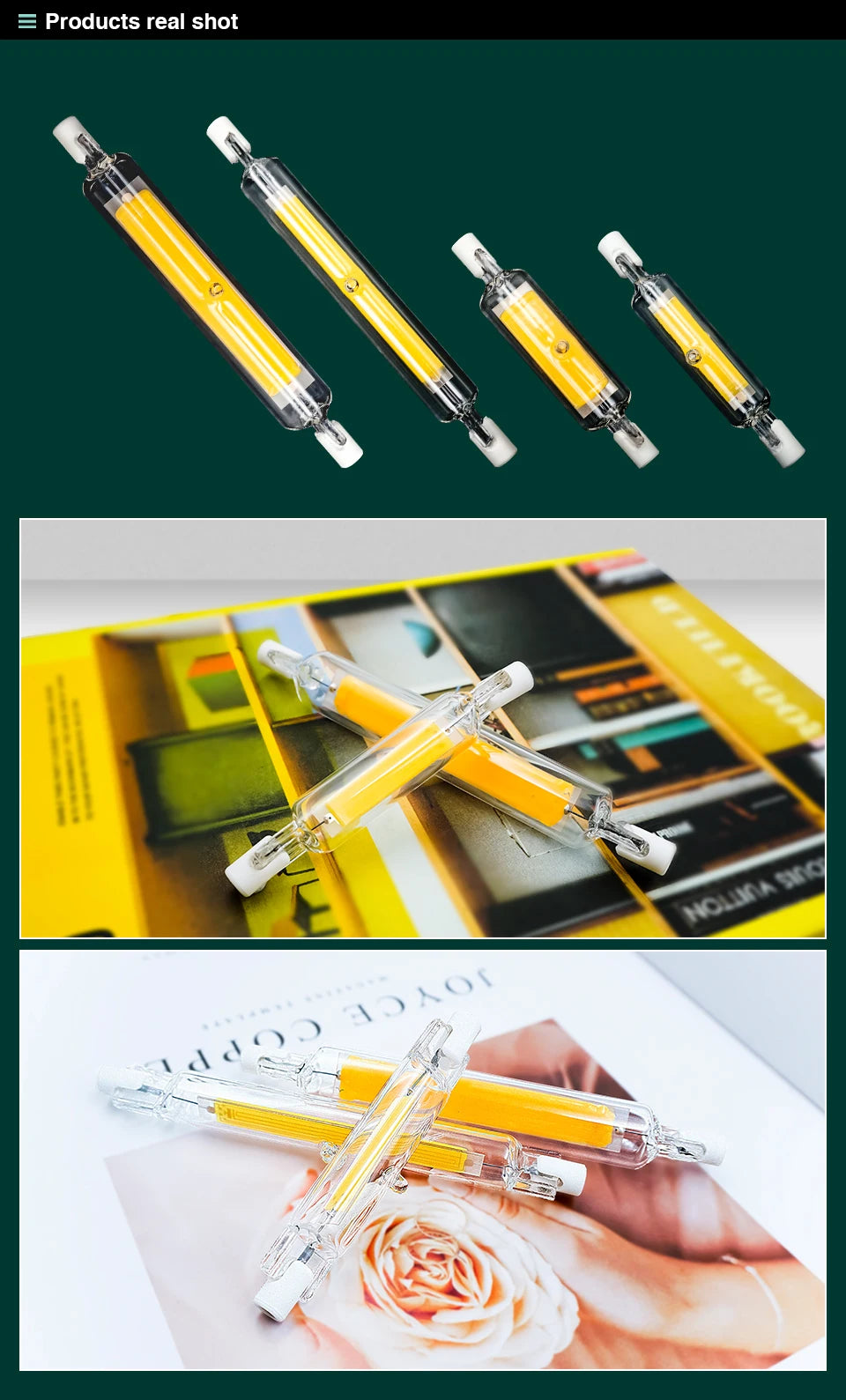 R7S LED Glasröhre 78mm 118mm COB Birne 5W 10W 20W r7s Lampada Mais Lampe J78 J118 AC220V 110V Energiesparende Ersetzen Halogen Licht.