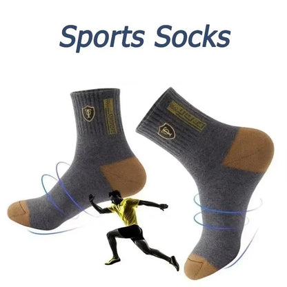 10pairs Breathable Cotton Sports Stockings Men Bamboo Fiber Autumn and Winter Men Socks Sweat Absorption Deodorant Business Sox.
