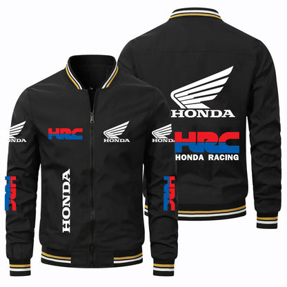 2025 New Men's Honda Motorcycle Jacket Honda Wing HRC Logo Jacket Oversized Biker Racing Team Jacket Honda Men's Clothing Coats.