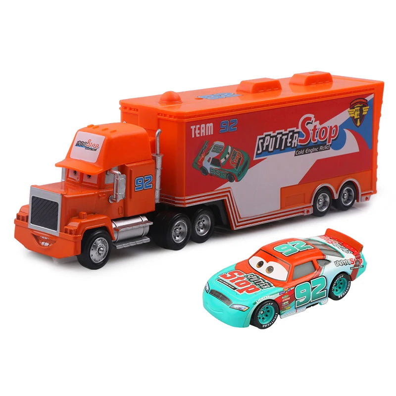 Disney Pixar Cars 2 3 Lightning McQueen Mack Uncle Jackson Storm Car Truck 1:55 Diecast Vehicle Metal Toys Gift for Children