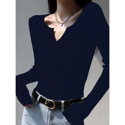 2026 weibliche Casual Tops Pullover Warme V-ausschnitt Frauen Herbst Winter Gestrickte Dünne Pullover Feste Taste Volle Hülse Pullover