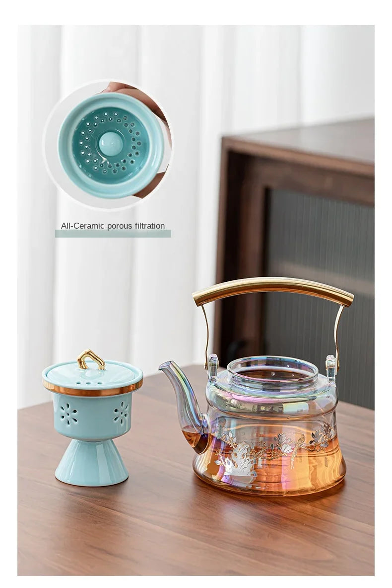220V High-Temperature Resistant Electric Tea Stove & Tea Kettle Set for Home Use A.