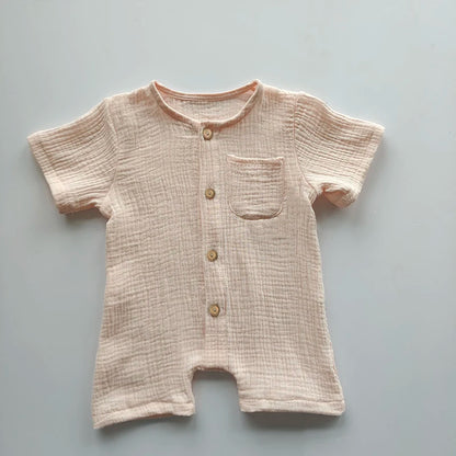 Neugeborenes Baby, Unisex, kurze Ärmel, Strampler aus Bio-Baumwolle, Rundhalsausschnitt, Marineblau, Strampler, Unisex, einteilige Sommer-Strampler-Kleidung.