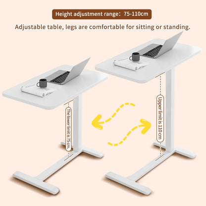 Mobiler tragbarer Nachttisch, Computertisch, Stehpult höhenverstellbar – mit 4 Rollen für Wohnzimmer, Schlafzimmer