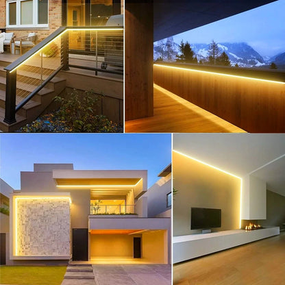 1m-35m Surper Brightness COB LED Strip Light 288LEDs/M RA90 220V Outdoor Waterproof Silicone Tube for Yard Swimming Pool Pathway.