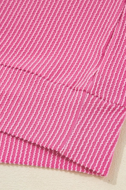 GIBSIE Plus Größe Einfarbig Rippen langarm Sweatshirt Frauen 2025, Herbst Oansatz Casual Lose Passenden Damen Pullover Top.