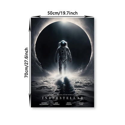 Interstellar Movie Poster Astronaut Outer Space Canvas Wall Art Print Mural Home Decor Movie Lover Gift Unframed.