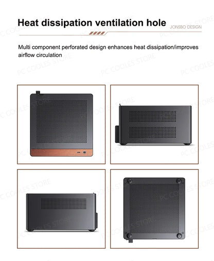 JONSBO N10/NV10 MINI ITX Case Supports 1U FLEX Power Supply Aluminum Alloy Desktop Office Computer Case.