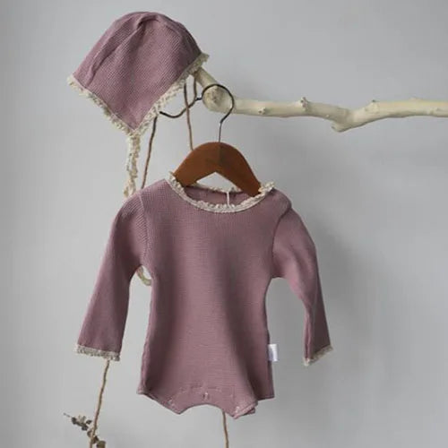 Infant Baby Mädchen Jungen Overall Einem stück Outfit Waffel Baumwolle Langarm Kleinkind Baby-spielanzug Frühling Herbst Baby Kleidung
