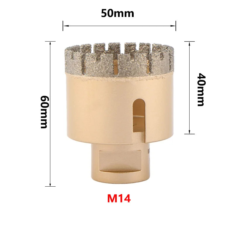 6mm-120mm M14 Gewinde Gelötete Diamantkernbohrer Lochsäge Keramikfliesen Granit Marmor Lochöffner Werkzeuge Trockenbohrer