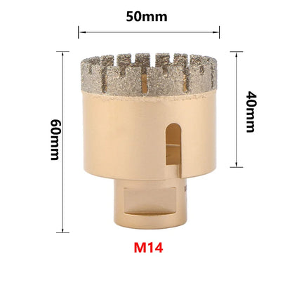 6mm-120mm M14 Gewinde Gelötete Diamantkernbohrer Lochsäge Keramikfliesen Granit Marmor Lochöffner Werkzeuge Trockenbohrer
