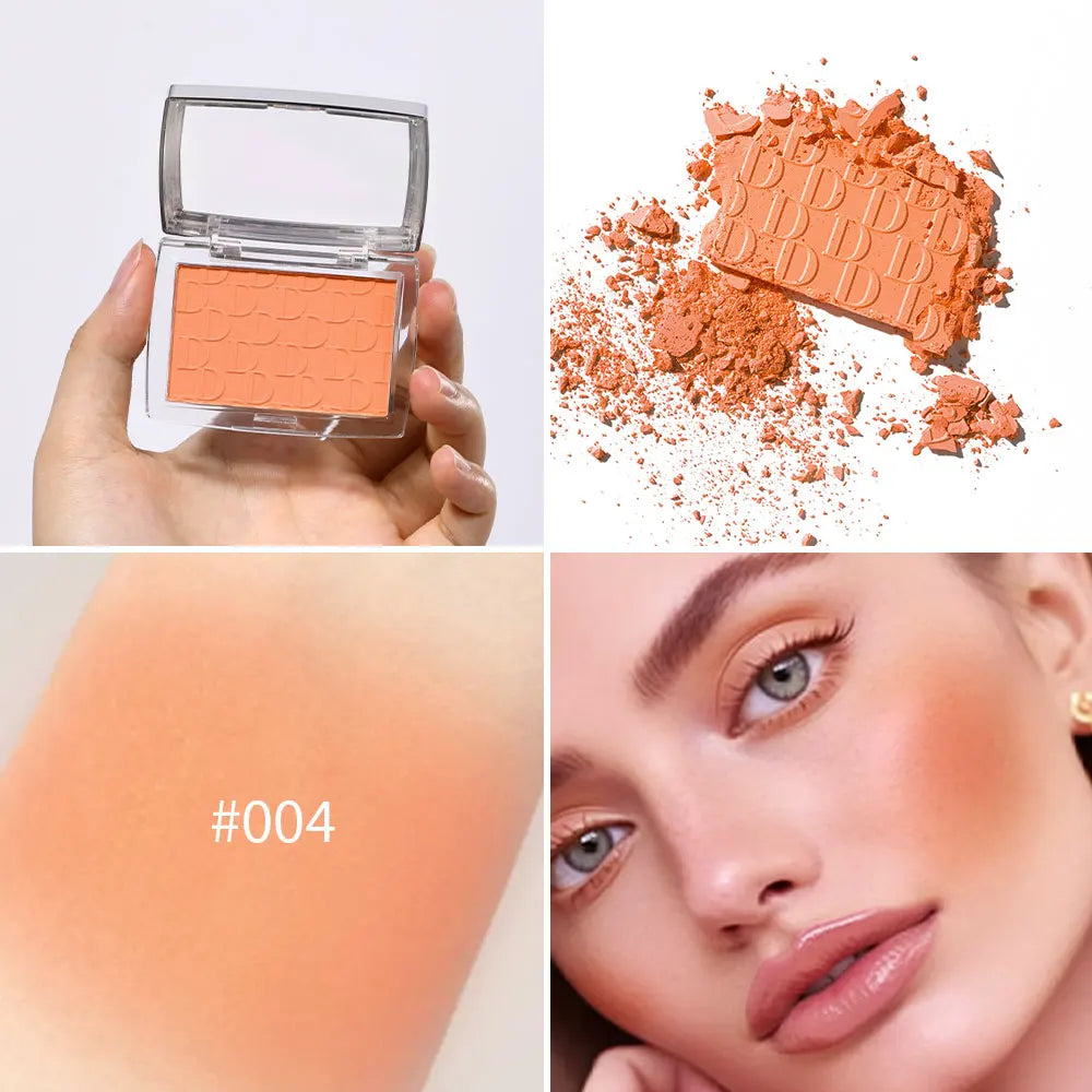 Face Blusher Matte Natural Cheek Tint Brighten Face Pink Red Face Contouring Cosmetics Blush Powder Soft Female Makeup.